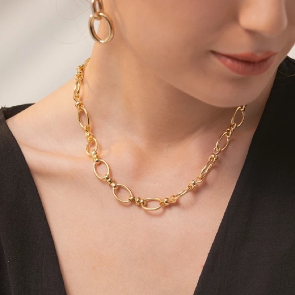 💛18K gold plated choker necklace - Picture 4 of 5